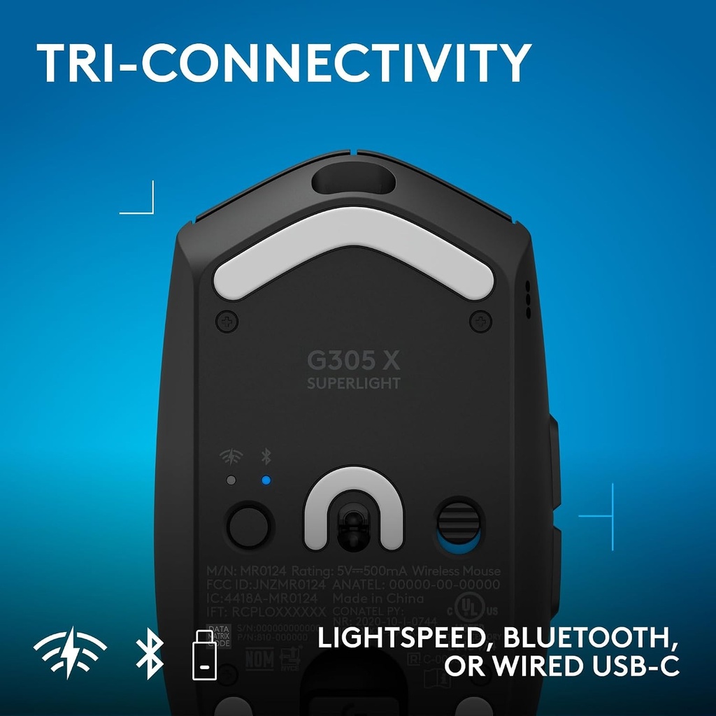 Logitech G305 X SUPERLIGHT Wireless/Bluetooth Gaming Mouse - Black