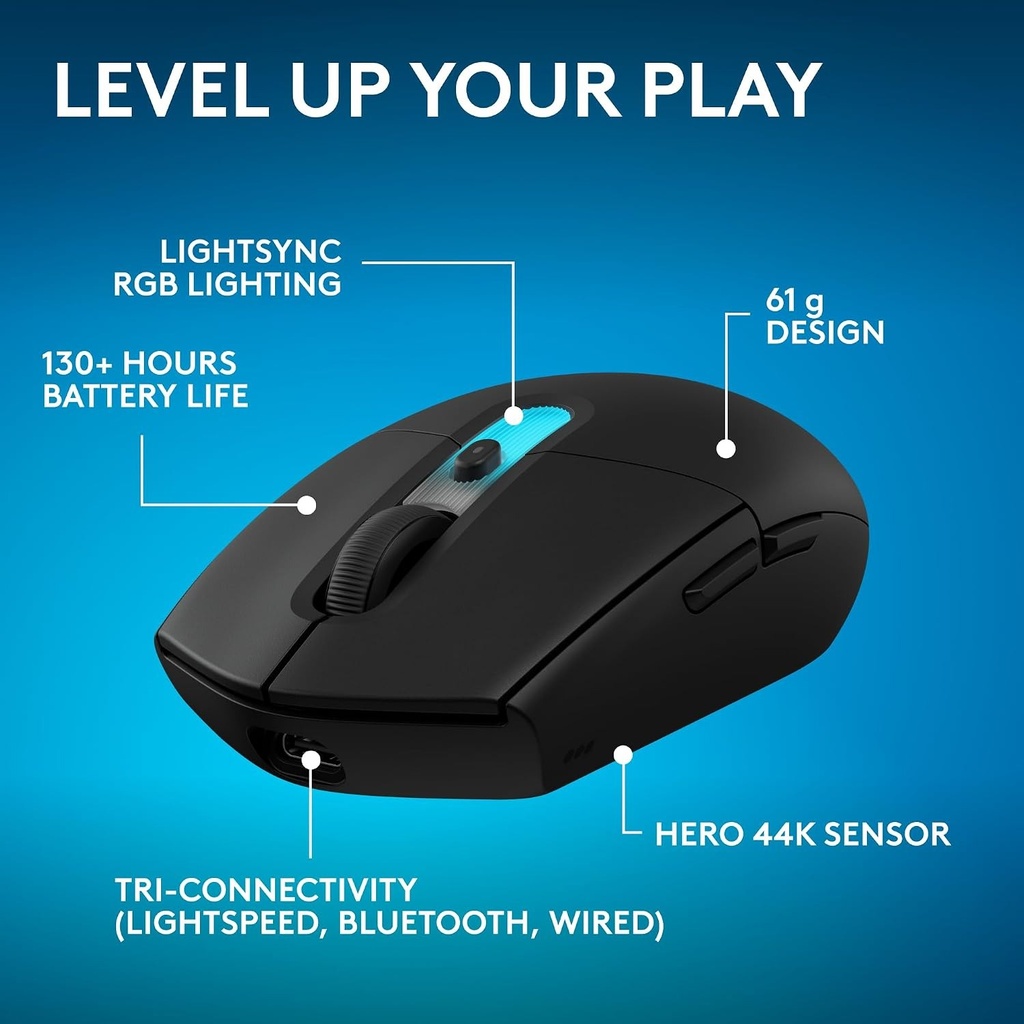 Logitech G305 X SUPERLIGHT Wireless/Bluetooth Gaming Mouse - Black