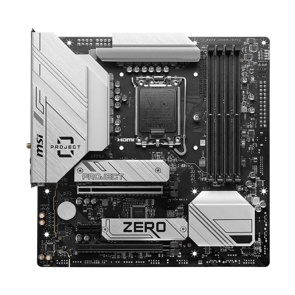 MSI Intel B760M PROJECT ZERO DDR5 Motherboard - White