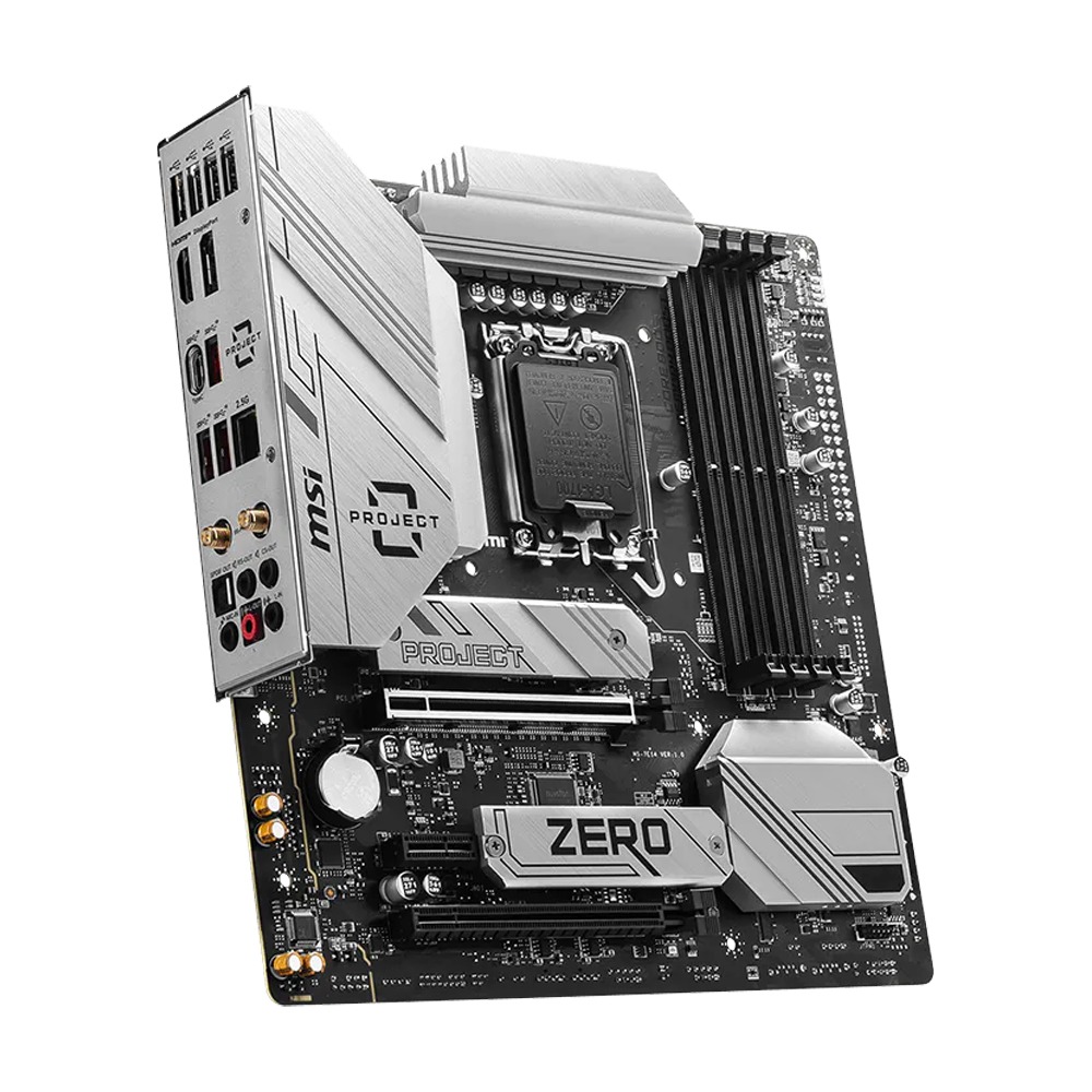 MSI Intel B760M PROJECT ZERO DDR5 Motherboard - White