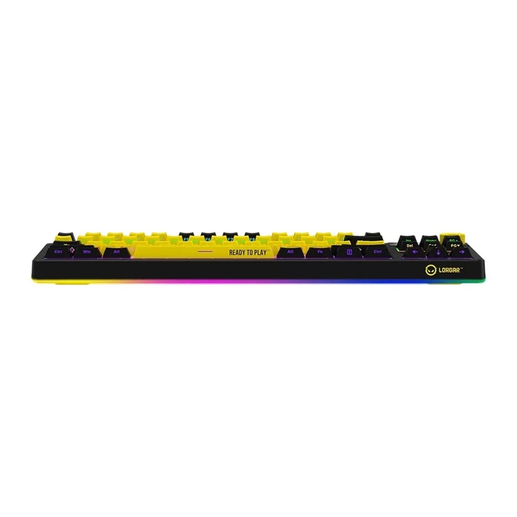 Lorgar Pro KBP70TKLW RGB Wireless TKL Mechanical Gaming Keyboard Toxic Purple Linear Switch EN Layout - Yellow