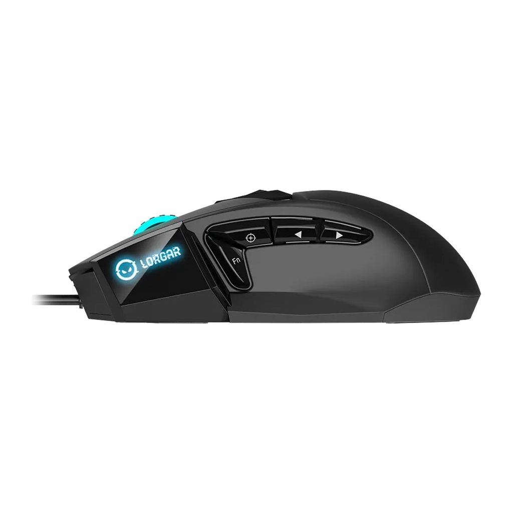Lorgar Stricter 579 RGB 9 Buttons Pixart PAW3336 Sensor 12K DPI Ergonomic Wired Gaming Mouse - Black