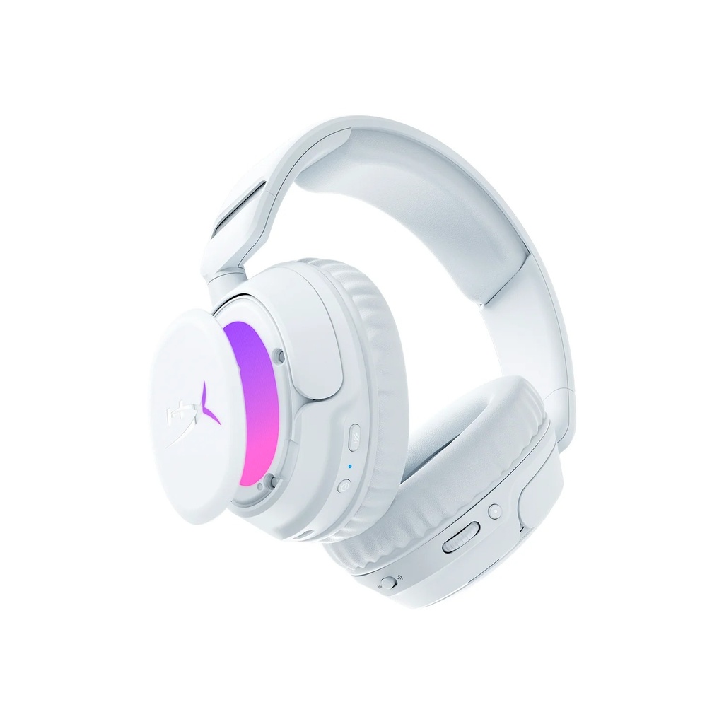 HyperX Cloud Flight 2 Wireless Gaming Headset Upto 100Hr Battery Life, Dynamic 50 mm, For PC, PS5, PS4, Nintendo Switch, Mac & Mobile - White