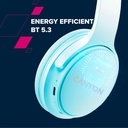 Canyon OnRiff 4 Over-Ear Bluetooth /Wireless Headphones, 50h Playback, Touch Control, Low-Latency Gaming Mode, Built-in Mic -Blue
