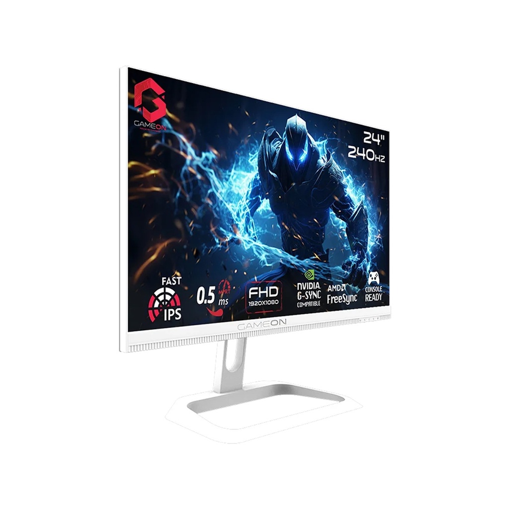 Gameon GOA24FHD240IPS Artic Pro Series 24" FHD Fast IPS 240Hz MPRT 0.5ms, HDMI 2.1, Gaming Monitor (Supports PS5) - White