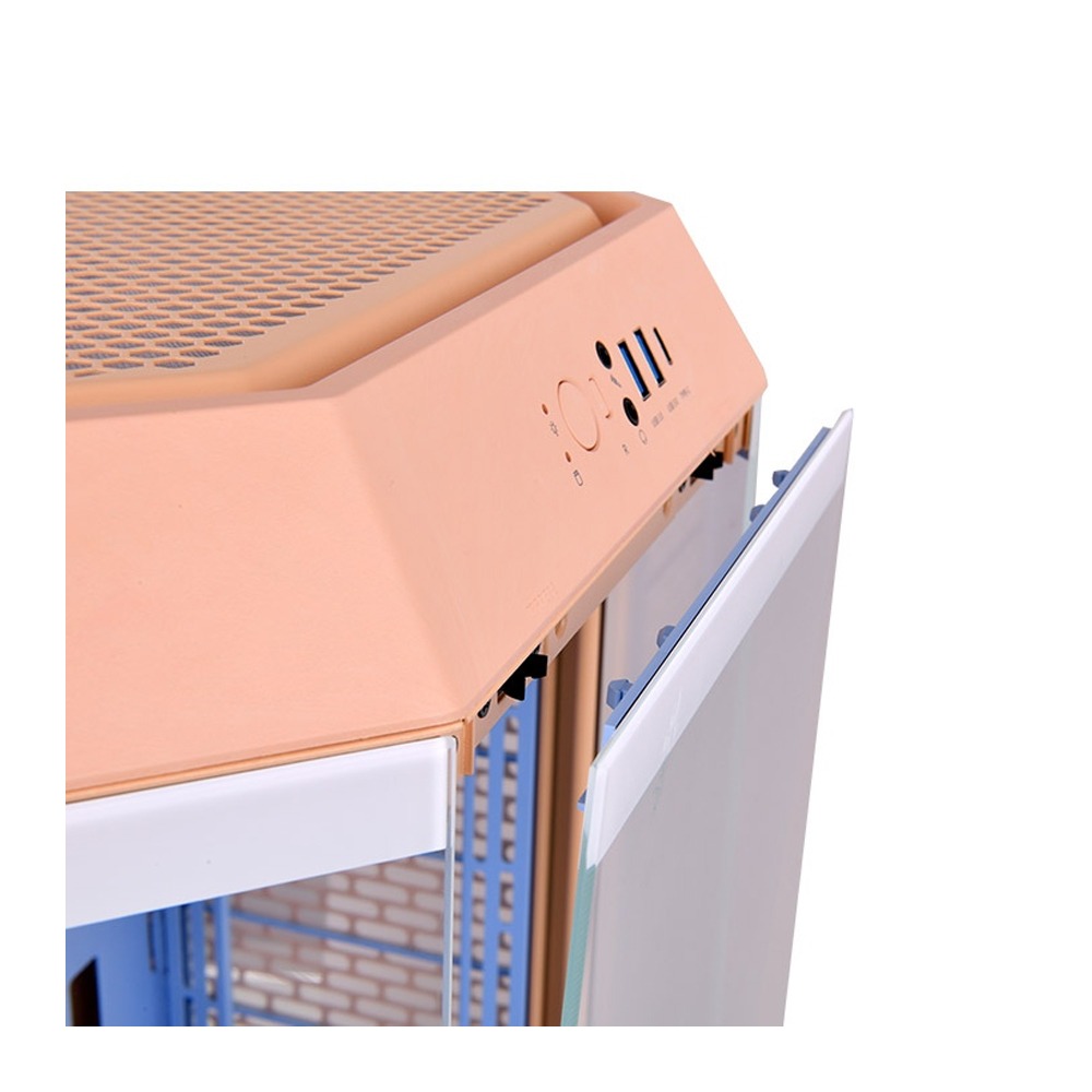 Thermaltake The Tower 300 M-ATX Micro Tower Gaming PC Case - Peach Fuzz (2 PWM Fans Included)
