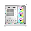 Gameon Infinity Series ARGB ATX Mid Tower Gaming PC Case - White (7 ARGB Fans Included)