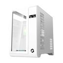 Gameon Infinity Series ARGB ATX Mid Tower Gaming PC Case - White (7 ARGB Fans Included)