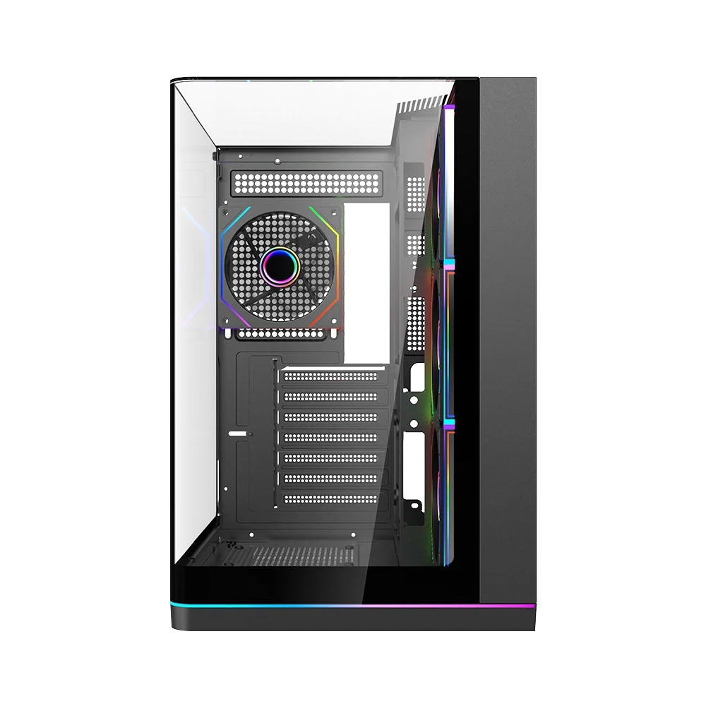 Gameon Valkyrie X Series Mid Tower Gaming Case - Black (4 Fans Included)