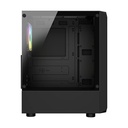 Gameon Emperor Midnight VX Series Mid Tower Gaming Case With 4 ARGB Fans - Black