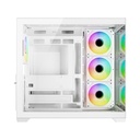 Gameon Emperor Arctic VX Series Mid Tower Gaming Case With 4 ARGB Fans - White