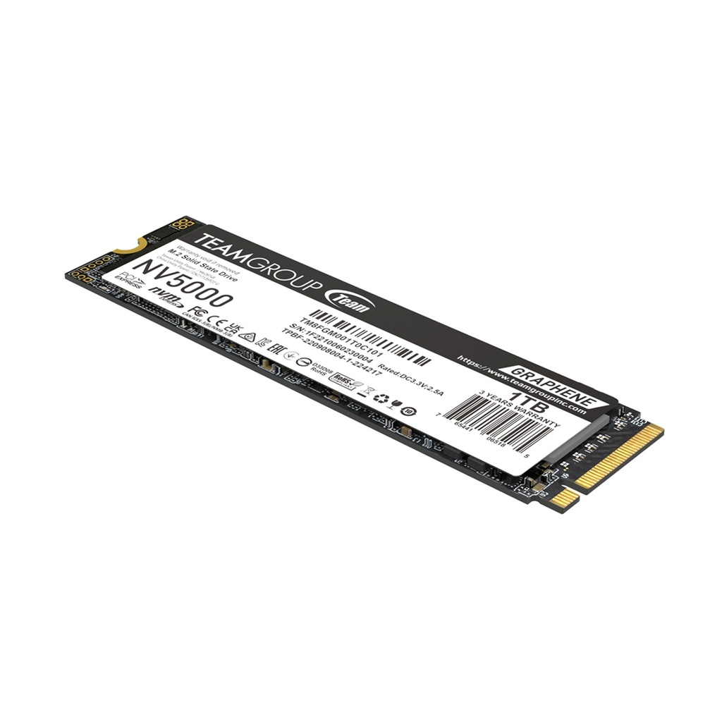 Team Group NV5000 M.2 2280 1TB PCIe 4.0 x4 with NVMe, Read/Write Speed up to 4500 / 1900MB/s 3