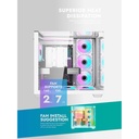 DarkFlash TH285 ATX Mid Tower Front Side & Left Side Tempered Glass Panel Case With RGB 4 Fans - White 4