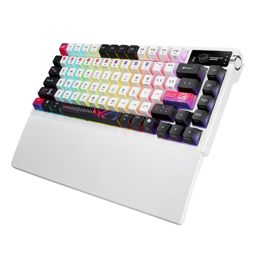 Asus Rog M704 Azoth X 75% Mechanical Wireless Gaming Keyboard, NX Snow V2 Switch - White (Arabic layout) 4