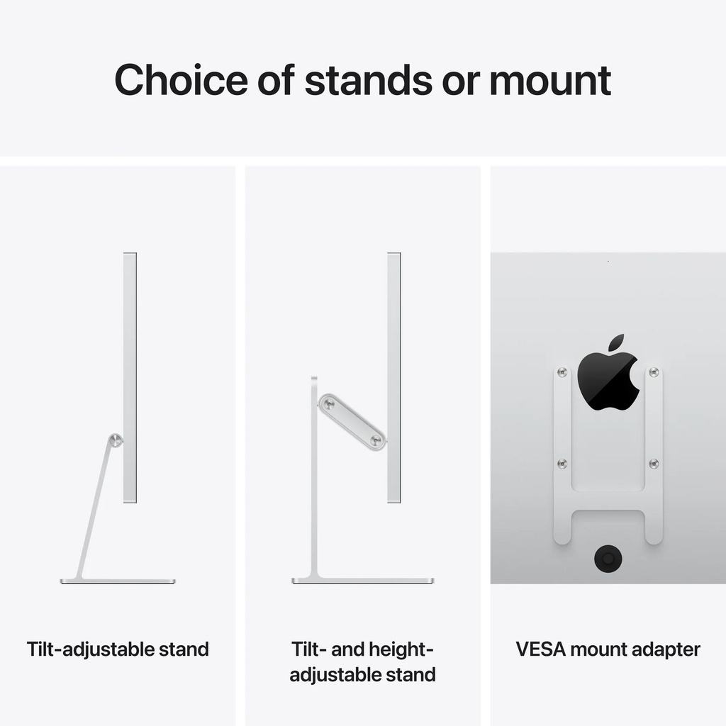 Apple Studio Display 27" 5K Retina With Standard Glass, Tilt and Height - Adjustable Stand - Silver 4