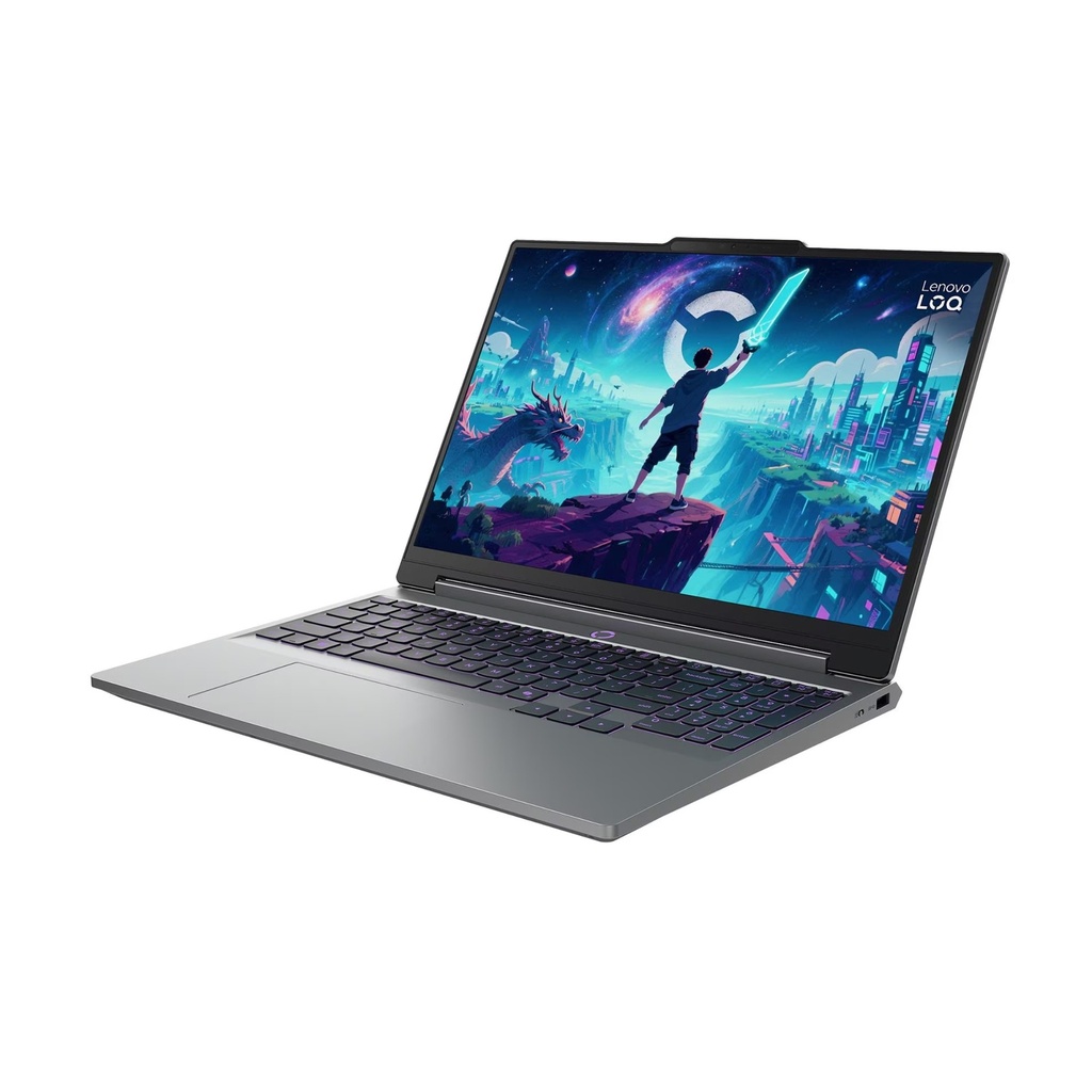 Lenovo Loq 15IPH11 Gaming Laptop, Intel Core Ultra 7 356H Processor, 16GB RAM, 512GB SSD NVMe, NVIDIA GeForce RTX 5060 8GB, 15.3" WUXGA IPS 165Hz Display, RGB Backlit Keyboard, Windows 11 Pro (License), Luna Grey (Free Gift Lenovo Earbuds+Mouse+Bag)