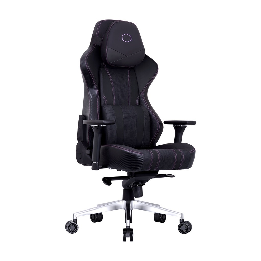 Cooler Master Caliber X2 Gaming Chair, Adjustable Lumbar Support, 180° Recline, Unibody Cold Molded Foam, Steel Frame, 75mm Silent Caster, 4D Armrest - Black
