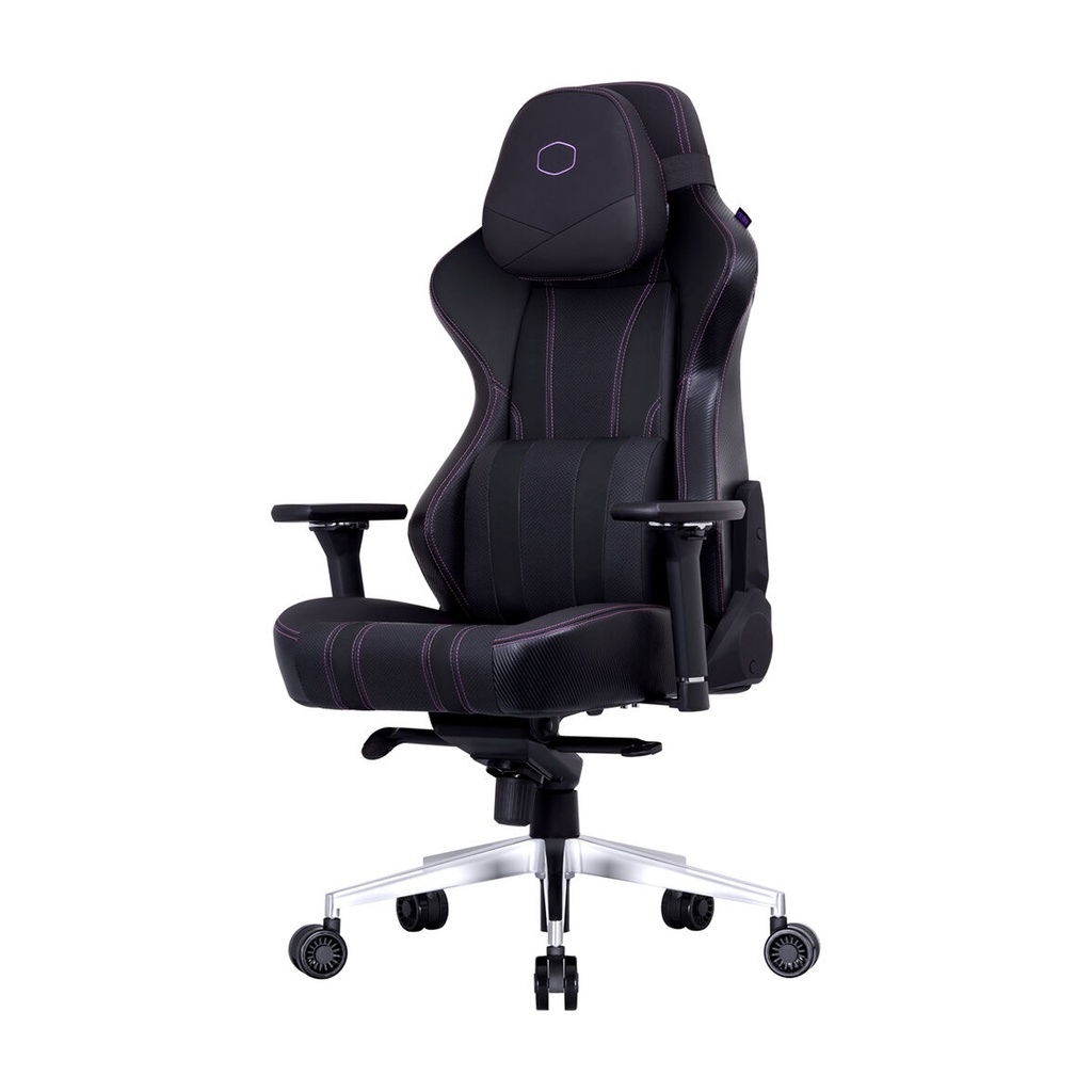 Cooler Master Caliber X2 Gaming Chair, Adjustable Lumbar Support, 180° Recline, Unibody Cold Molded Foam, Steel Frame, 75mm Silent Caster, 4D Armrest - Black