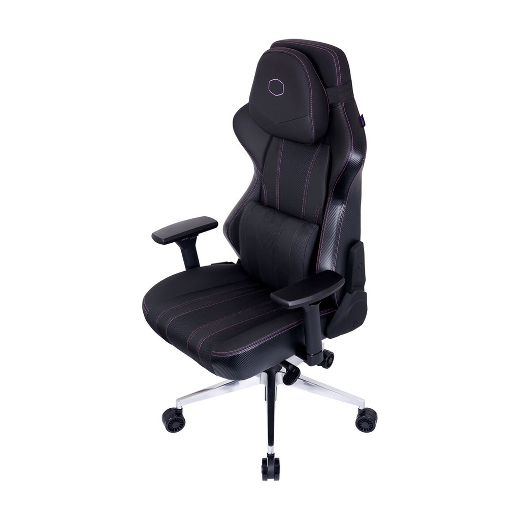 Cooler Master Caliber X2 Gaming Chair, Adjustable Lumbar Support, 180° Recline, Unibody Cold Molded Foam, Steel Frame, 75mm Silent Caster, 4D Armrest - Black