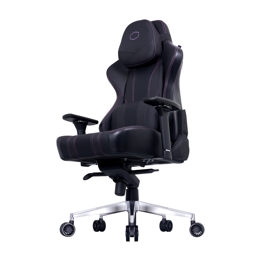 Cooler Master Caliber X2 Gaming Chair, Adjustable Lumbar Support, 180° Recline, Unibody Cold Molded Foam, Steel Frame, 75mm Silent Caster, 4D Armrest - Black