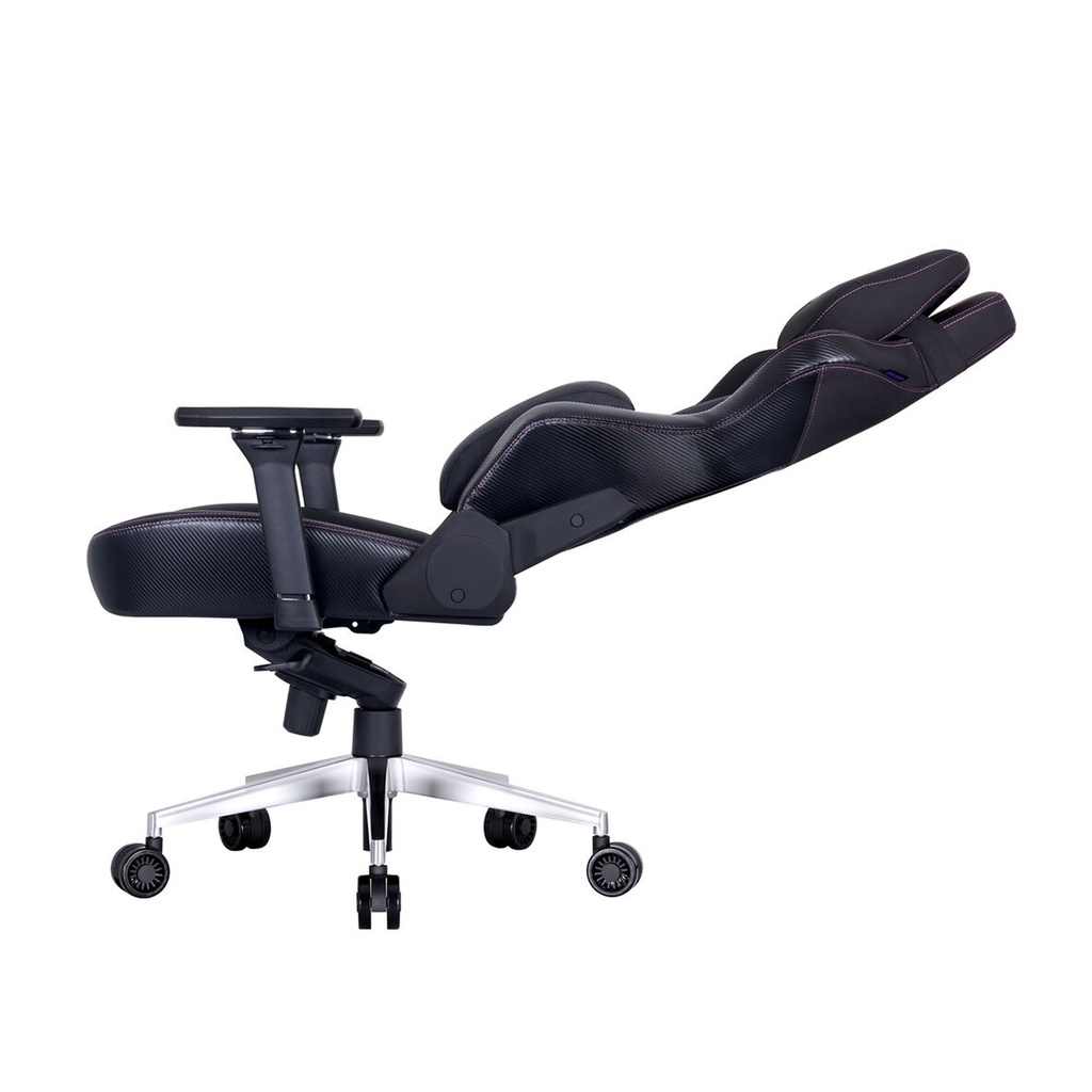 Cooler Master Caliber X2 Gaming Chair, Adjustable Lumbar Support, 180° Recline, Unibody Cold Molded Foam, Steel Frame, 75mm Silent Caster, 4D Armrest - Black