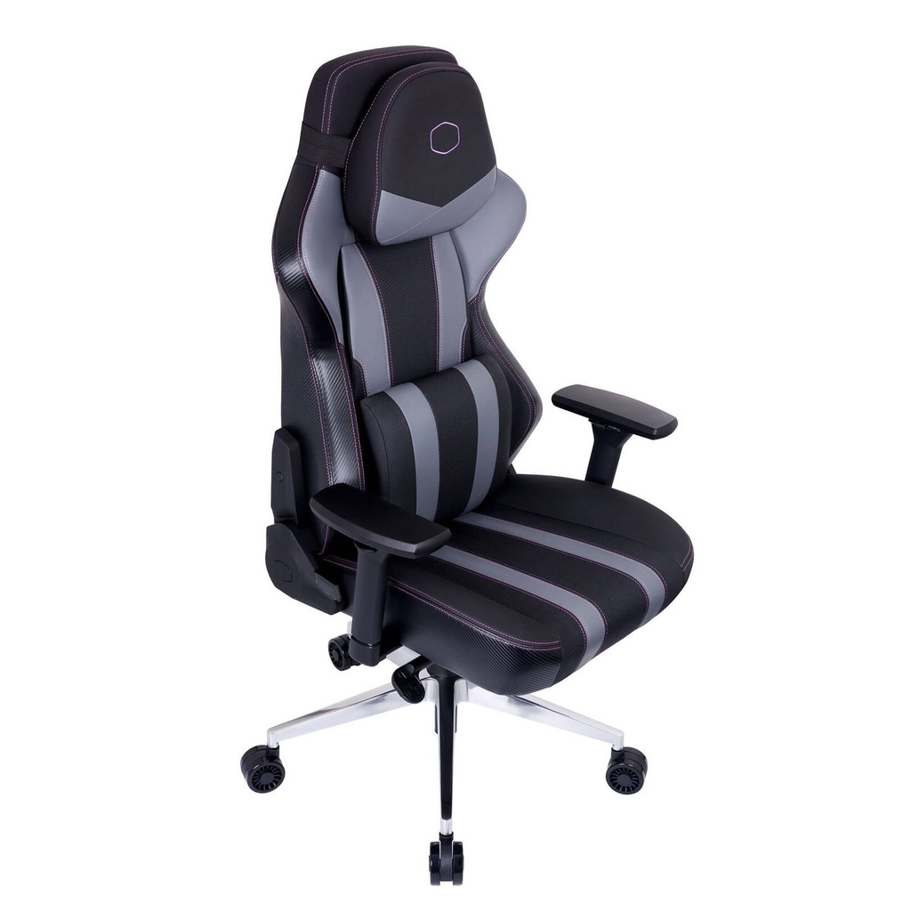 Cooler Master Caliber X2 Gaming Chair, Adjustable Lumbar Support, 180° Recline, Unibody Cold Molded Foam, Steel Frame, 75mm Silent Caster, 4D Armrest - Grey