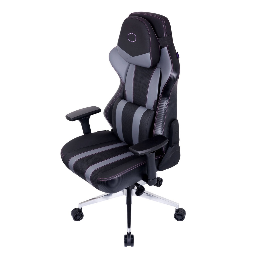 Cooler Master Caliber X2 Gaming Chair, Adjustable Lumbar Support, 180° Recline, Unibody Cold Molded Foam, Steel Frame, 75mm Silent Caster, 4D Armrest - Grey