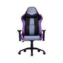 Cooler Master Caliber E1 Series Gaming Chair, Fixed Armrest, Ergonomic Pillow Headrest, Lumbar Support - Purple/Black