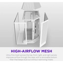 NZXT H6 RGB+ (2026) Dual-Chamber ATX Mid-Tower Airflow Two Panel Front & Left Side Tempered Glass Case With 3 RGB Fans - White