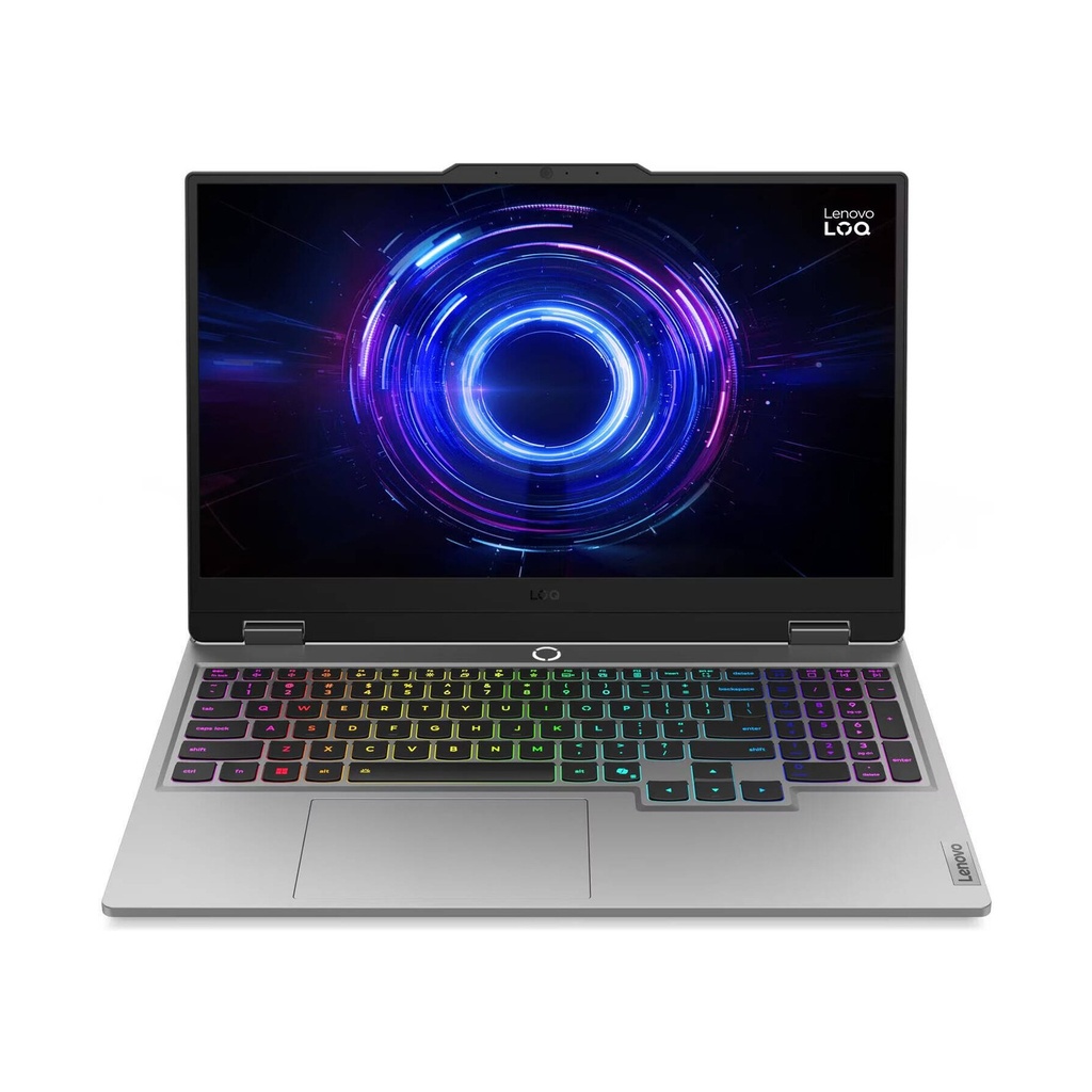 Lenovo Loq 15IRX10 Gaming Laptop, Intel Core i7-13645HX Processor, 16GB DDR5 RAM, 512GB SSD, NVIDIA GeForce RTX 5050 8GB Graphics, 15.6" FHD 144Hz IPS Display, RGB Backlit Keyboard, Windows 11 Pro (License), Luna Grey, (Free Gift Lenovo Earbuds+Mouse+Bag)