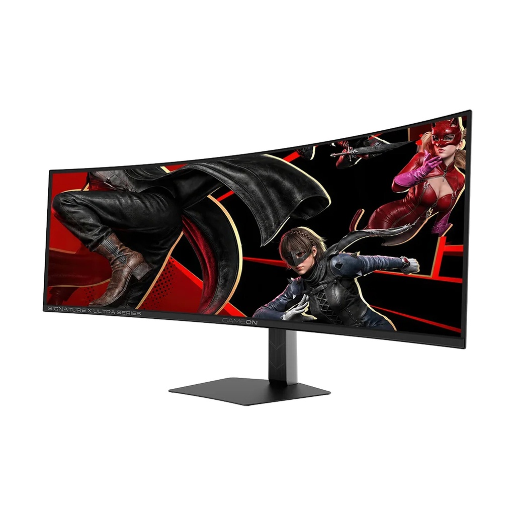 Gameon Signature X Ultra-Wide 49" QD-OLED Dual 2K DQHD, 144Hz, 0.03ms, HDMI 2.1, Curved Gaming Monitor (Supports PS5) -Black