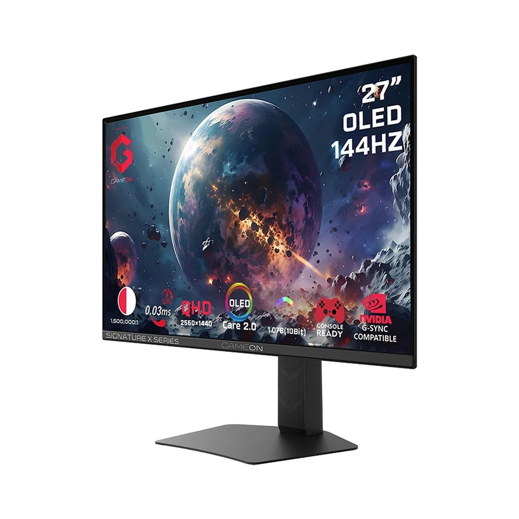 Gameon GO27QDOLD144 Signature X Series 27"" OLED QHD 144Hz, 0.03ms, HDMI 2.1, Gaming Monitor (Supports PS5) - Black