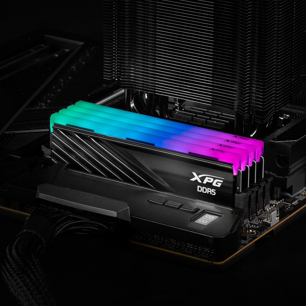XPG 16GB (16GB x1) 5600MHz CL46 RGB DDR5 Desktop Memory (Black)