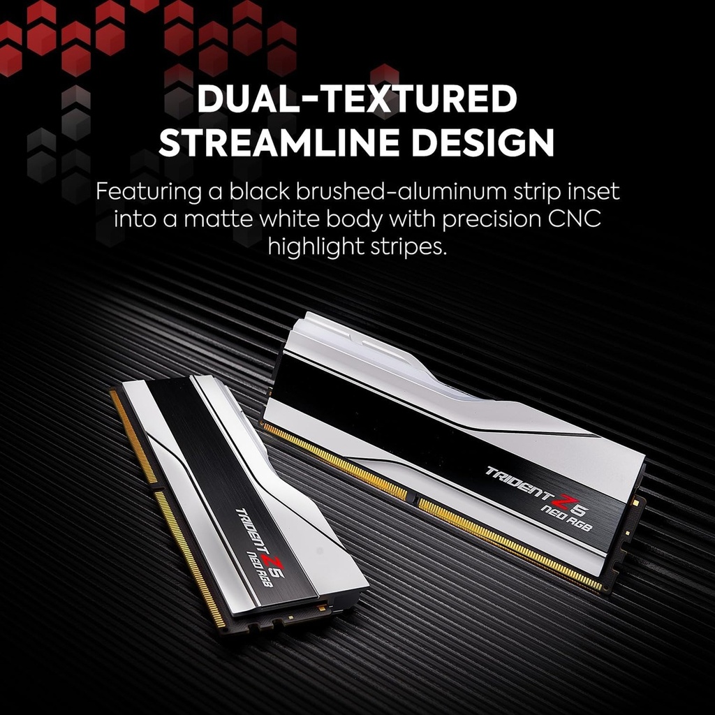 G.SKILL Trident Z5 Neo RGB Series ( Intel XMP & AMD EXPO) DDR5 RAM 64GB (2x32GB) 6000MT/s CL36 Desktop Memory Kit - White