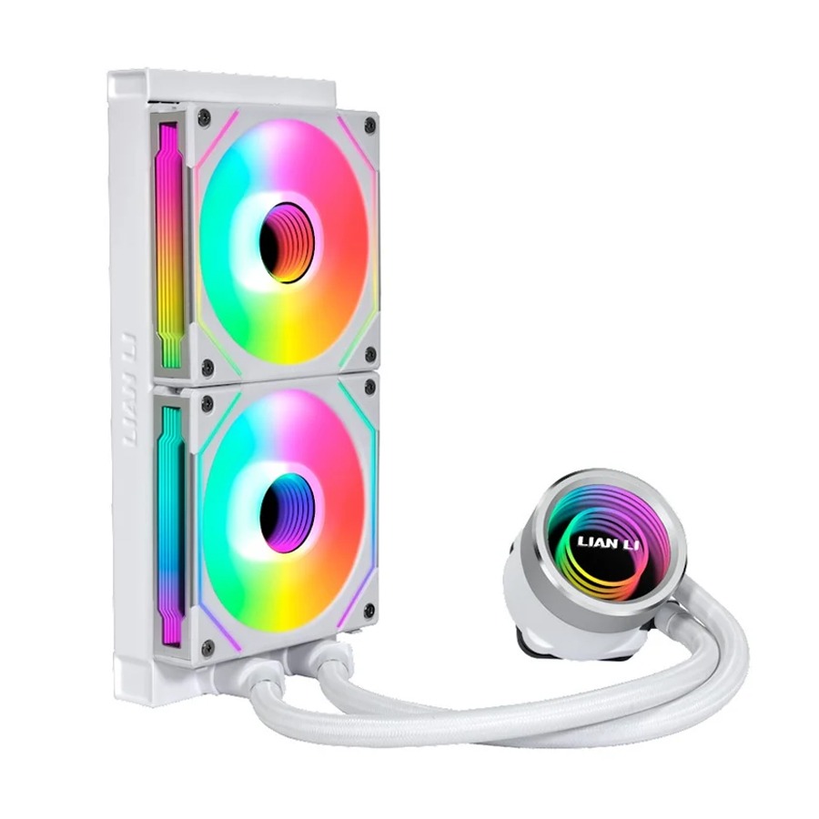 LIAN LI Galahad II Trinity Series 240mm RGB Liquid CPU Cooler with SL-Infinity Fan - White