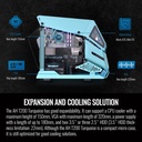 Thermaltake AH T200 Helicopter Styled Open Frame Micro ATX Gaming Case - Turquoise