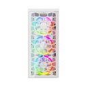 Twisted Minds Killstreak-03 Mid Tower Two Panel Front & Left Side Tempered Glass Case with 4 RGB Fans - White