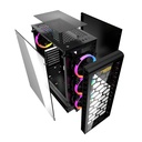 Twisted Minds Killstreak-03 Mid Tower Two Panel Front & Left Side Tempered Glass Case with 4 RGB Fans - Black