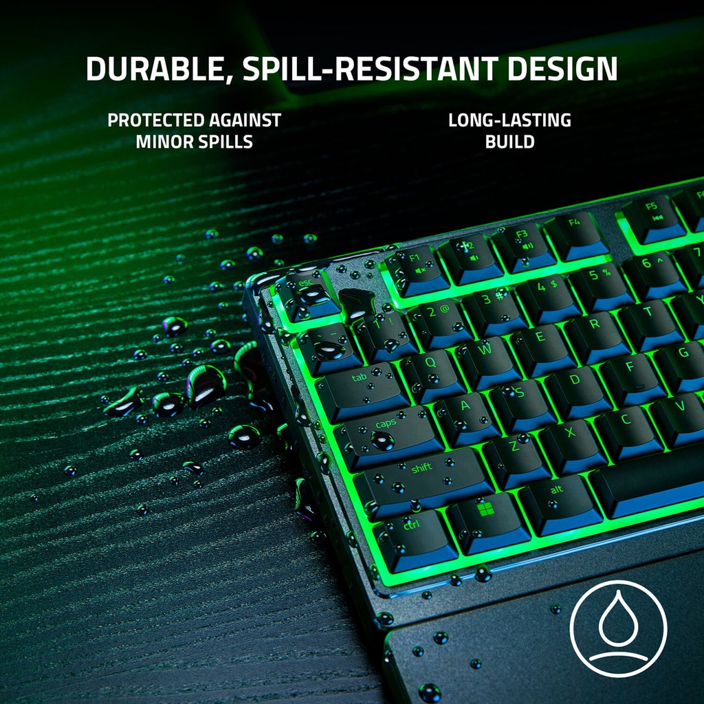 Razer Ornata V3 X Low Profile Keys RGB Wired Gaming Keyboard Silent Membrane Switch - Black