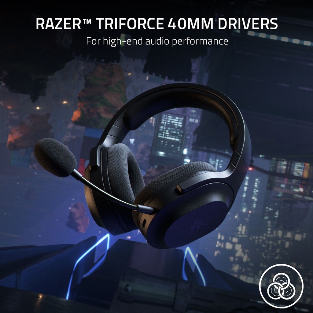 Razer Barracuda X Wireless Milti-Platform Gaming & Mobile Headset, For PC, PlayStation, Switch, Android, iOS - Black