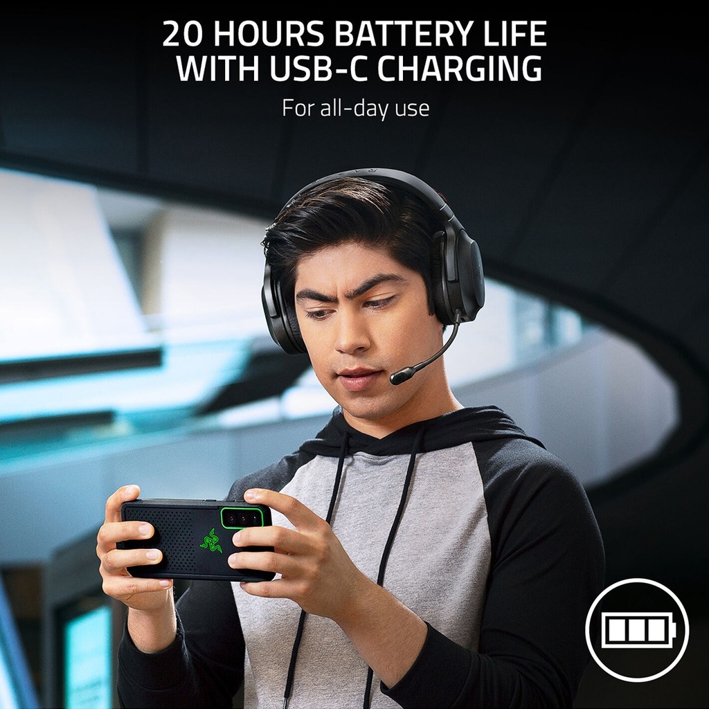 Razer Barracuda X Wireless Milti-Platform Gaming & Mobile Headset, For PC, PlayStation, Switch, Android, iOS - Black