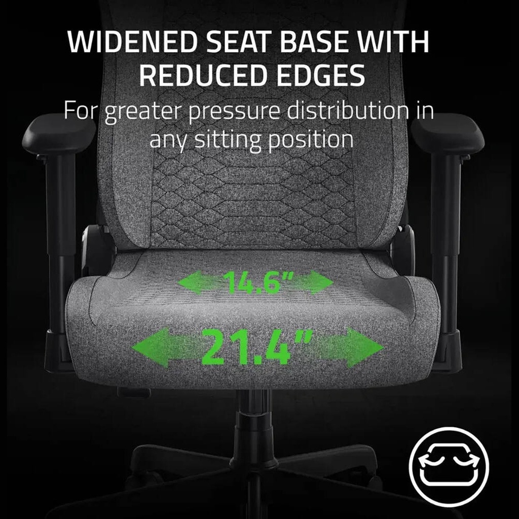 Razer Iskur V2 X Gaming Chair With Built-In Lumbar Support, High Density Foam Cushions, 2D Armrests - Light Gray