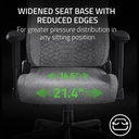 Razer Iskur V2 X Gaming Chair With Built-In Lumbar Support, High Density Foam Cushions, 2D Armrests - Light Gray