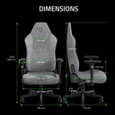 Razer Iskur V2 X Gaming Chair With Built-In Lumbar Support, High Density Foam Cushions, 2D Armrests - Light Gray
