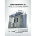 Tortox Prism ATX Full Tower Two Panel Front & Left Side Tempered Glass Case with 7 ARGB Fans - White