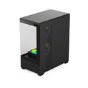 DarkFlash C365 E-ATX Fornt & Left Side Tempered Glass Case With 5 ARGB Fans - Black
