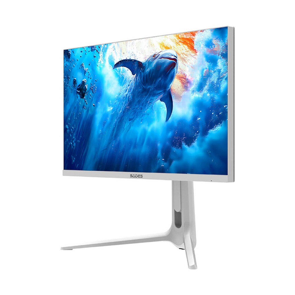 Sades RS-Dolphin 27" IPS Panel Dual Mode (4K 160Hz & FHD 320Hz) 0.5ms HDMI 2.1, Rear RGB Lightning Wide Angle Gaming Monitor -White