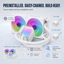 DarkFlash Cube CB240 ARGB AIO 240mm Liquid CPU Cooler - White