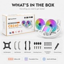 DarkFlash Cube CB240 ARGB AIO 240mm Liquid CPU Cooler - White