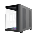 FSP M580 ATX Mid Tower Panoramic Curved Front & Left Side Tempered Glass Case With 4 ARGB Fans - Black